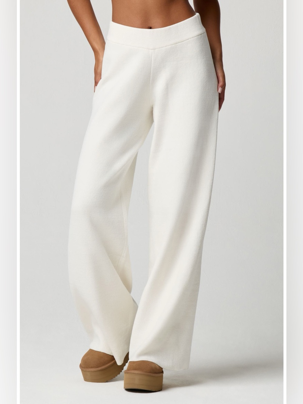 Florence by Mills Chenille Wide Leg Pants Jet Stream Ivory XL